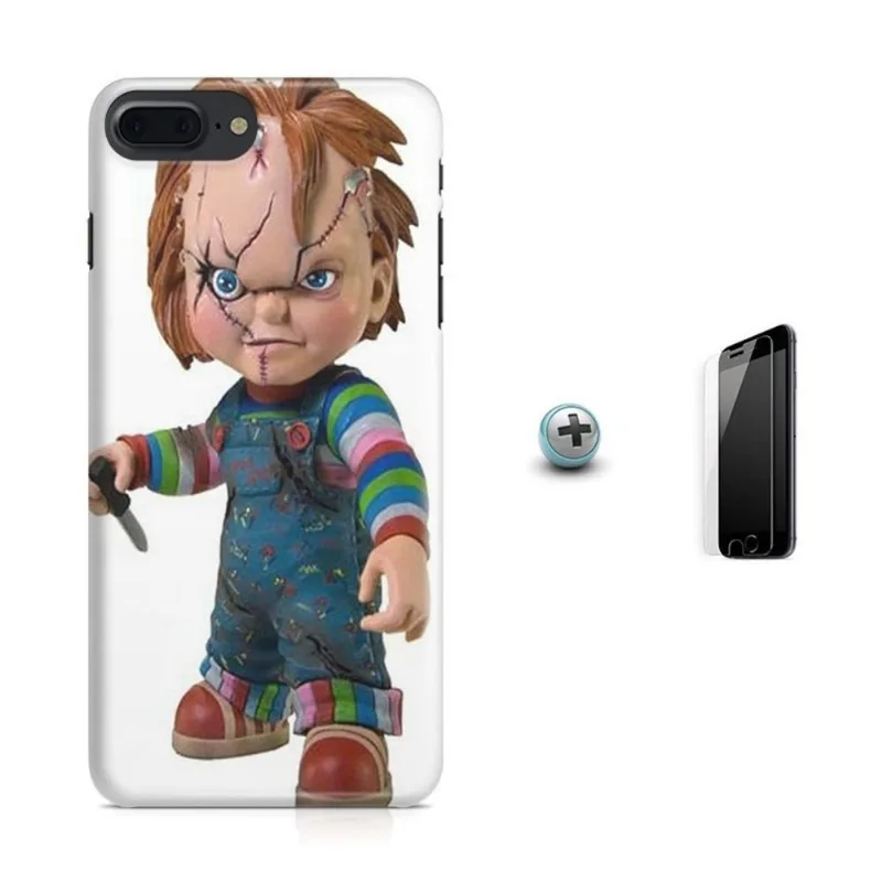 Kit Capa iPhone 7 Plus - Chucky + Pel.Vidro BD1
