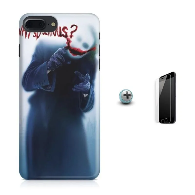 Kit Capa iPhone 7 Plus - Coringa + Pel.Vidro BD2