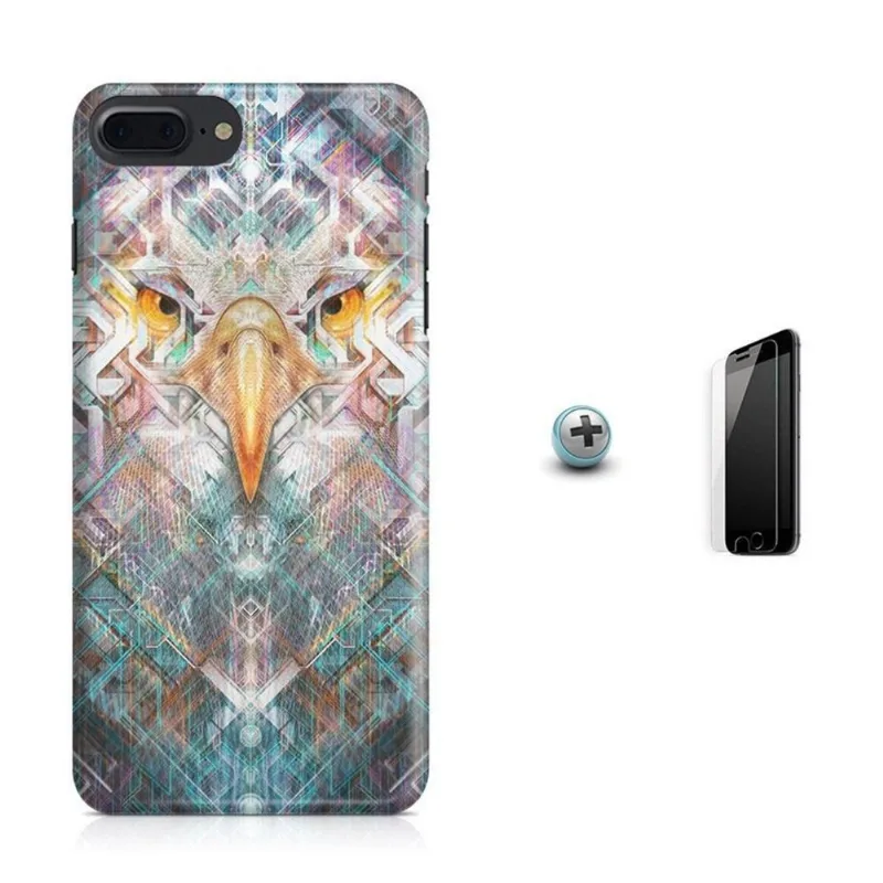 Kit Capa iPhone 7 Plus - Eagle Eye + Pel.Vidro BD1