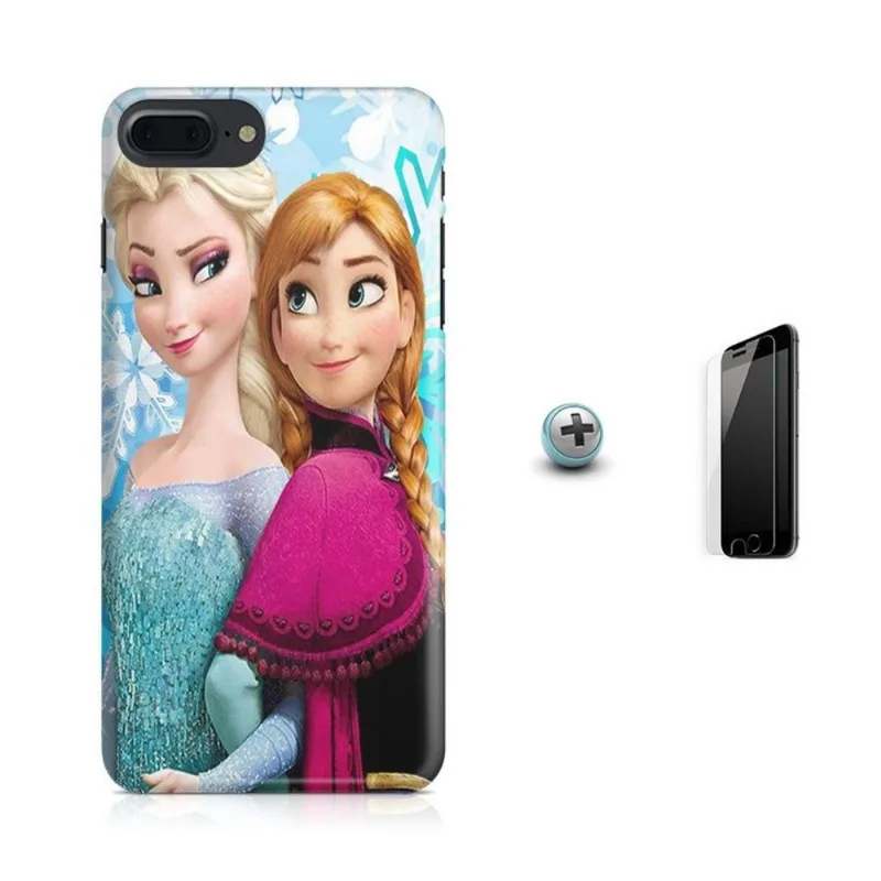 Kit Capa iPhone 7 Plus - Frozen + Pel.Vidro BD1