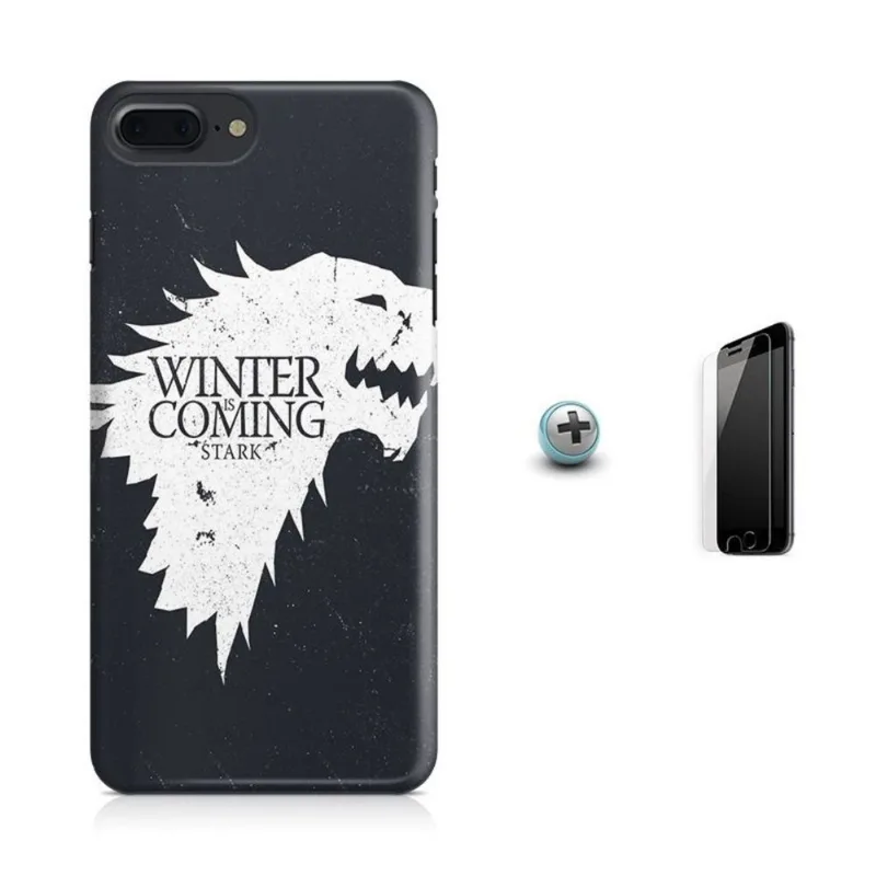 Kit Capa iPhone 7 Plus - Game of Thrones + Pel.Vidro BD1