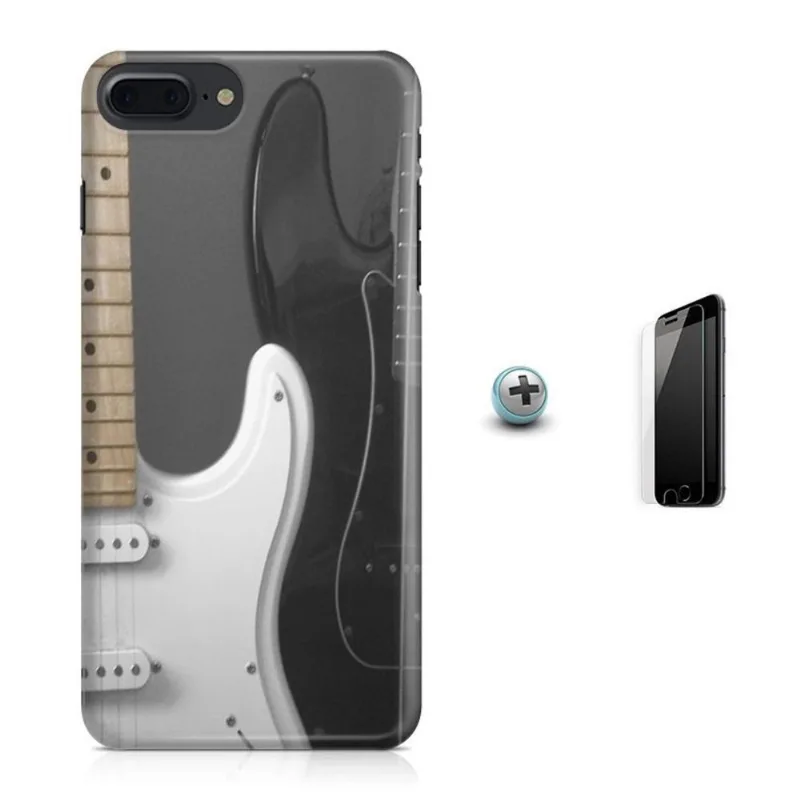 Kit Capa iPhone 7 Plus - Rock`n Roll + Pel.Vidro BD1