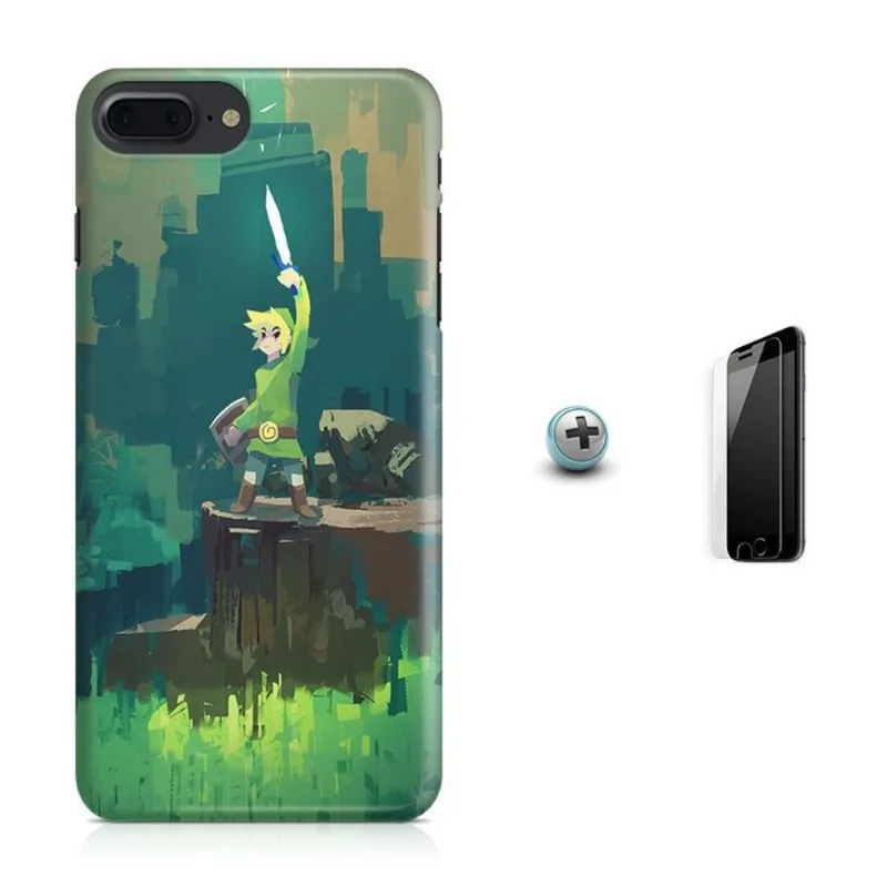 Kit Capa iPhone 7 Plus - Zelda + Pel.Vidro BD1