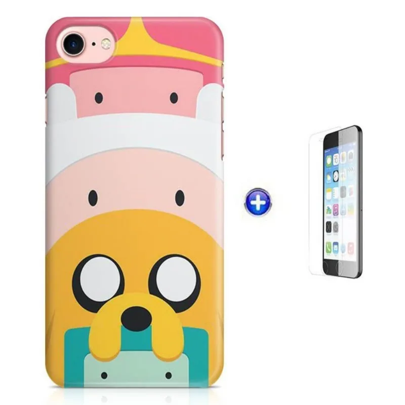 Kit Capa iPhone 7 - 4,7' Hora da aventura + Pel Vidro BD1