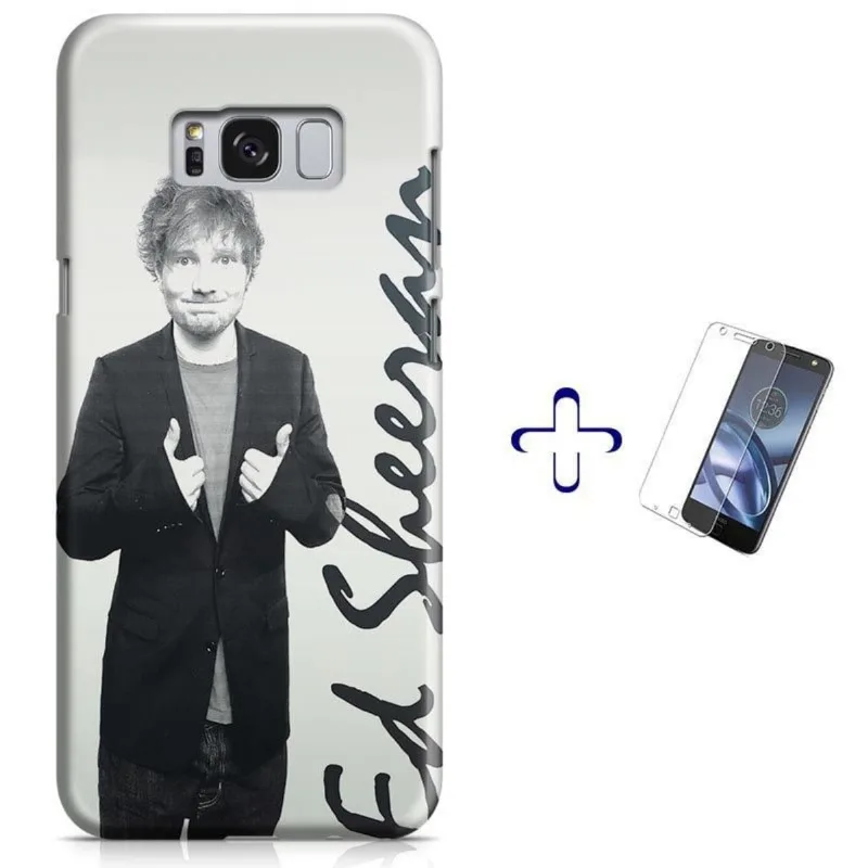 Kit Capa Galaxy S8 Ed Sheeran+Pel Vidro BD30