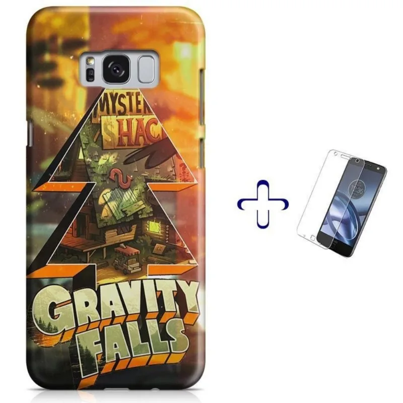 Kit Capa Galaxy S8 Gravity Falls+Pel Vidro BD30