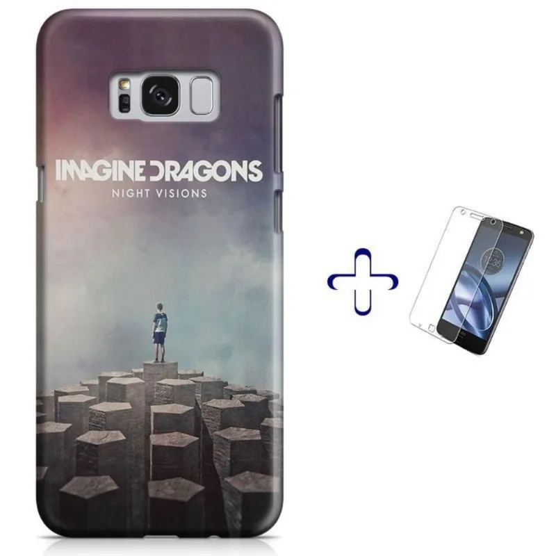 Kit Capa Galaxy S8 Imagine Dragons+Pel Vidro BD30