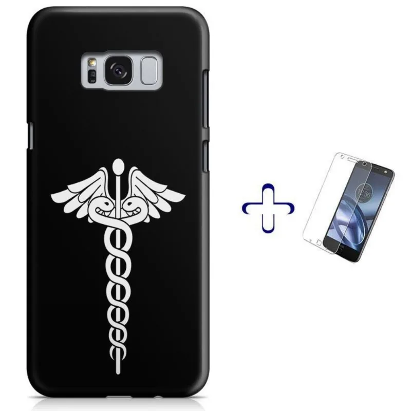 Kit Capa Galaxy S8 Simbolo de Medicina + Pel Vidro BD30
