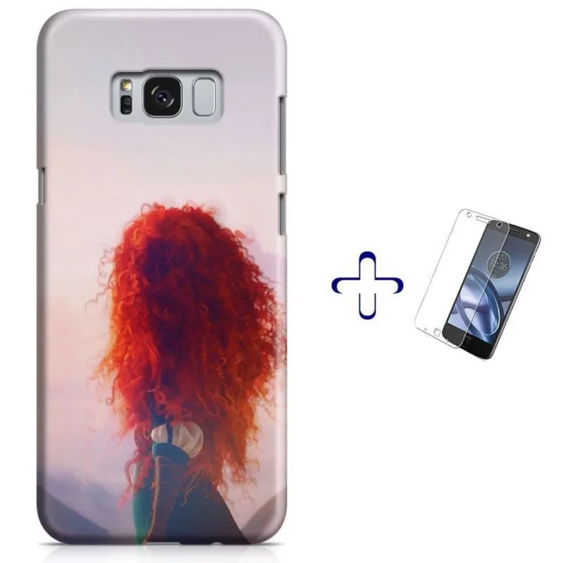 Kit Capa Galaxy S8 Princesa Merida Valente + Pel VidroBD30