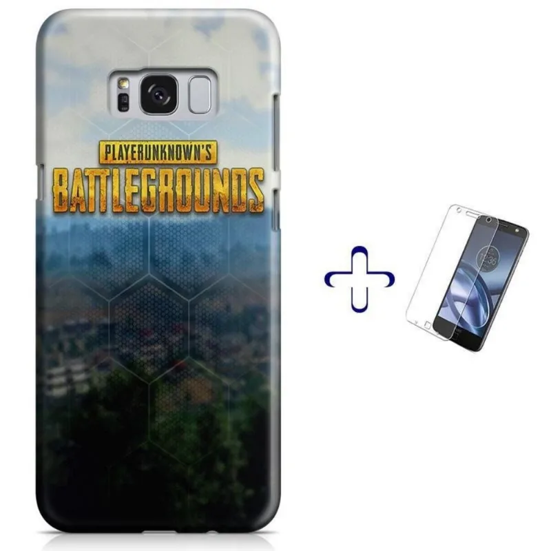 Kit Capa Galaxy S8 Battlegrounds PUBG+Pel Vidro BD30