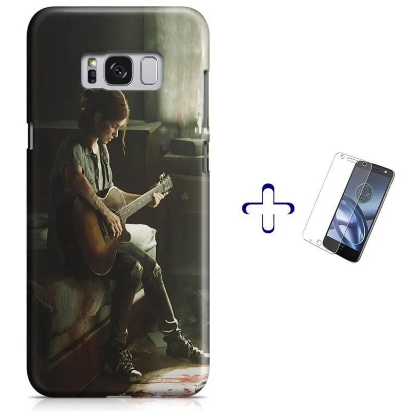 Kit Capa Galaxy S8 The Last of Us 2 Ellie + Pel Vidro BD30