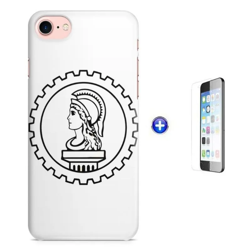 Kit Capa iPhone 7 - 4,7' Simbolo Engenharia + Pel Vidro BD1