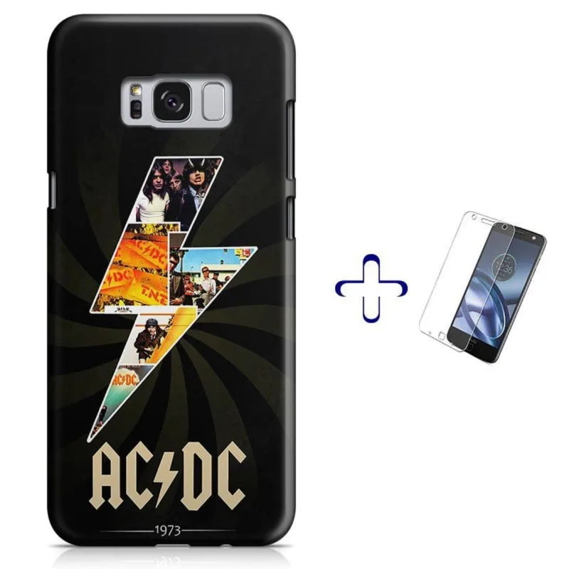 Kit Capa Galaxy S8 AC/DC acdc+Pel Vidro BD1