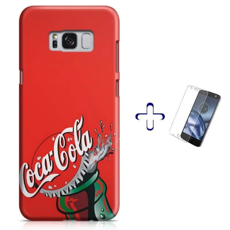 Kit Capa Galaxy S8 Coca-Cola Refrigerante+Pel Vidro BD1