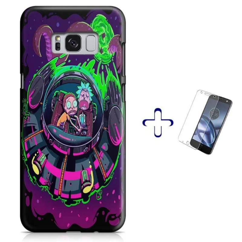 Kit Capa Galaxy S8 Rick And Morty + Pel Vidro (BD01)