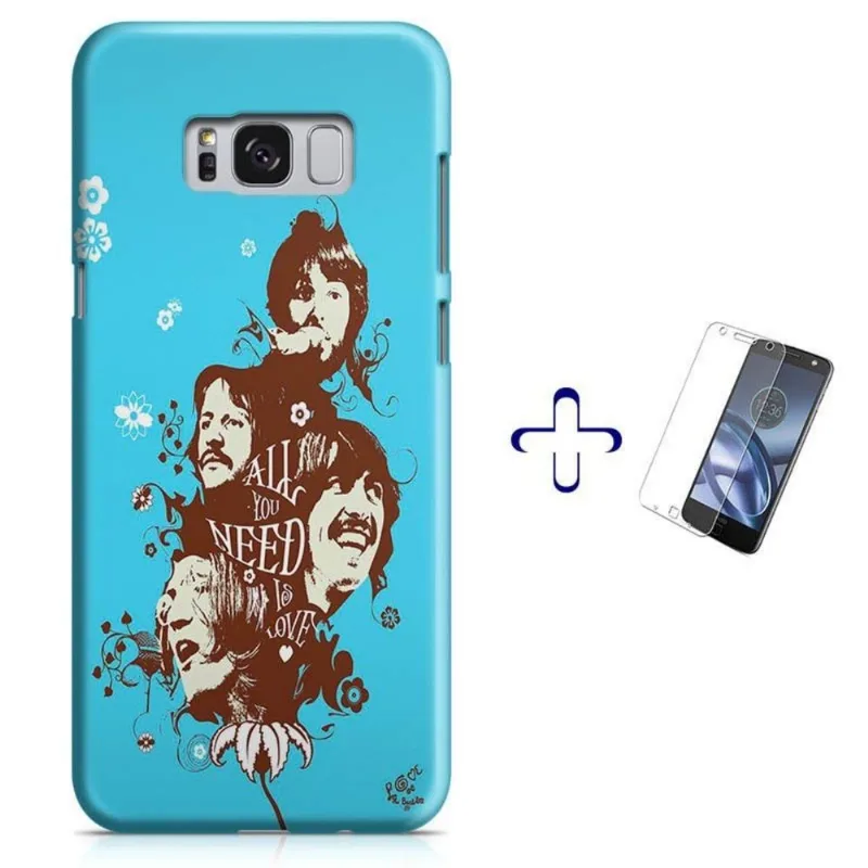 Kit Capa Galaxy S8+ Beatles + Pel Vidro (BD01)