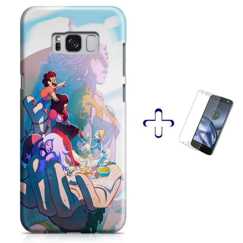 Kit Capa Galaxy S8+ Stephen Universe + Pel Vidro (BD01)