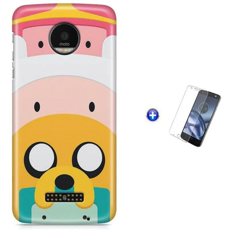 Kit Capa Moto Z XT1650 - Hora da aventura + Pel Vidro BD1