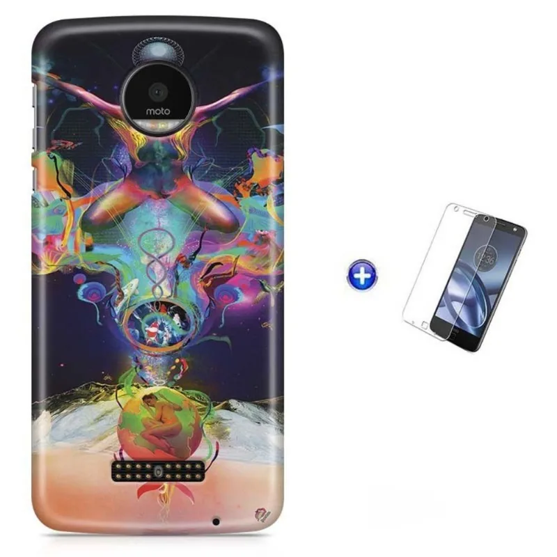 Kit Capa Moto Z XT1650 - Transcedence Archan + Pel Vidro BD1