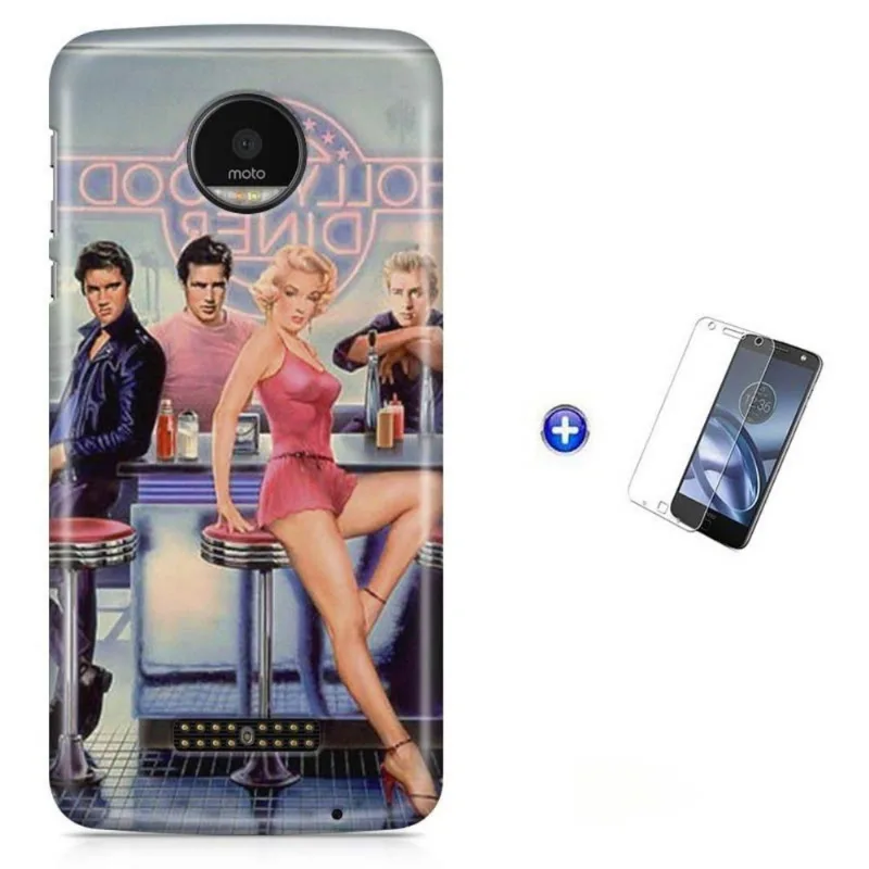 Kit Capa Moto Z XT1650 - Hollywood + Pel Vidro BD1
