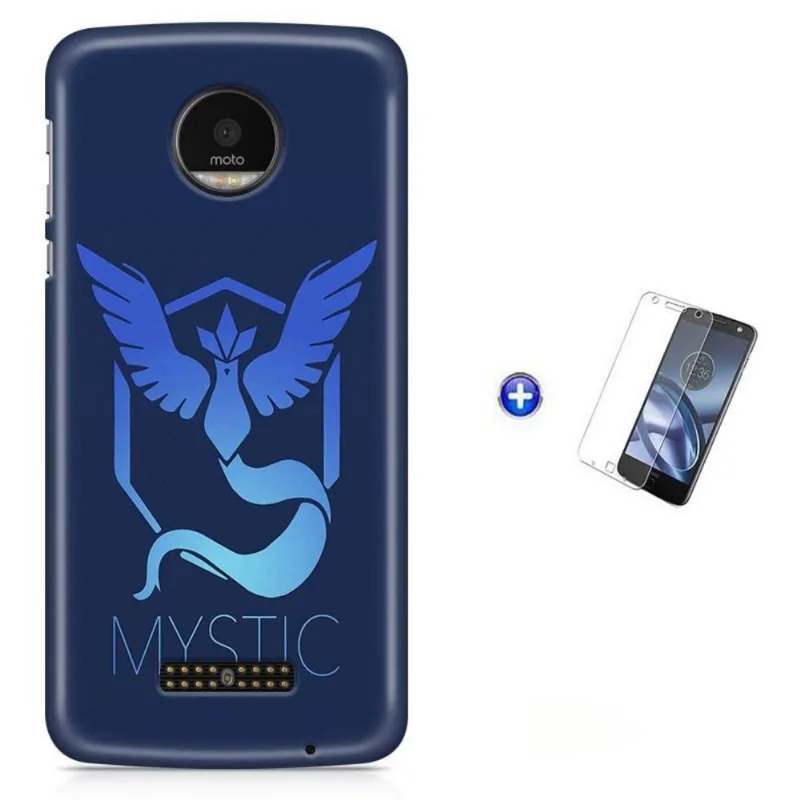 Kit Capa Moto Z XT1650 - Pokemon Mystic + Pel Vidro BD1