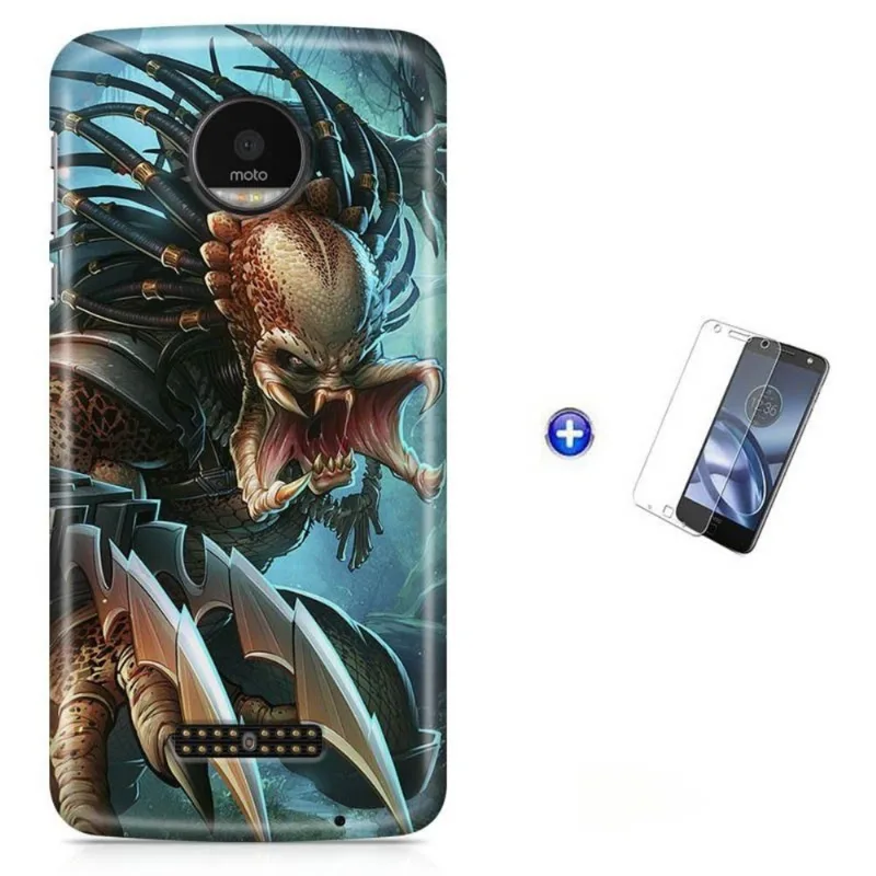Kit Capa Moto Z XT1650 - Predador + Pel Vidro BD1