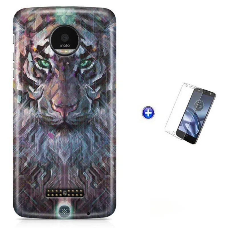 Kit Capa Moto Z XT1650 - Wolf + Pel Vidro BD2