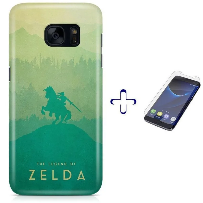 Kit Capa Galaxy S7 The Legend Of Zelda+Pel Vidro BD30