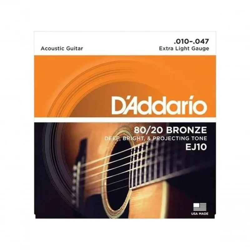 Encordoamento Violão Aço .010-.047 80-20 Bronze Ej10-b D