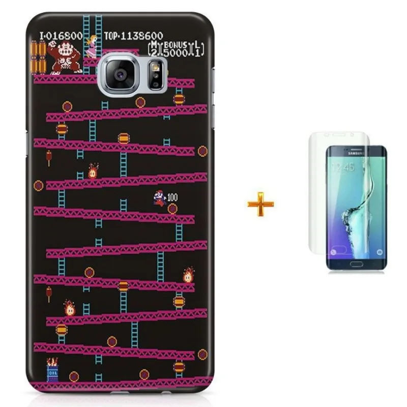 Kit Capa S6 Edge Mario Classico Classic + Pel Vidro (BD30)