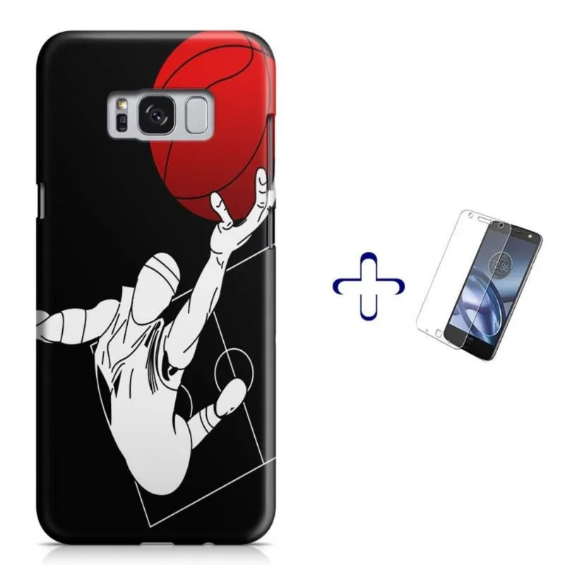 Kit Capa Galaxy S8 Basketball+Pel.Vidro BD1