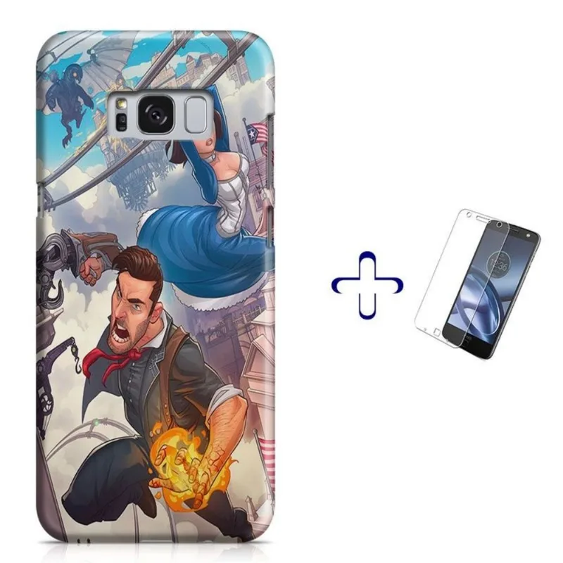 Kit Capa Galaxy S8 Bioshock+Pel.Vidro BD1