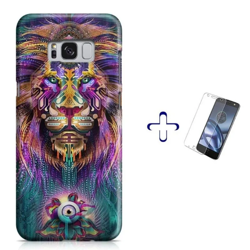 Kit Capa Galaxy S8 Leão+Pel.Vidro BD2