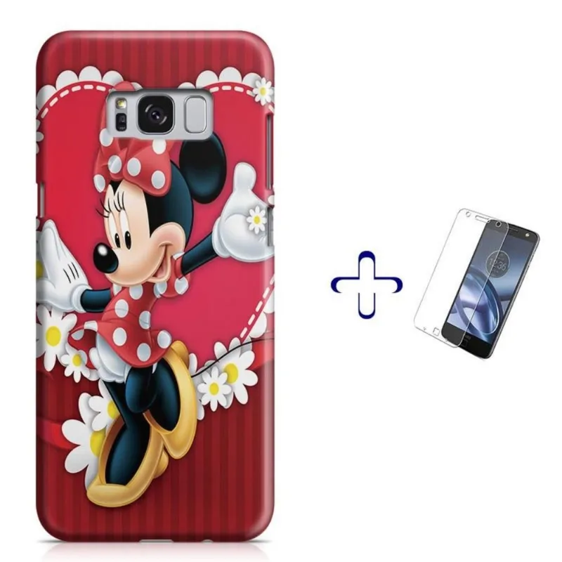 Kit Capa Galaxy S8 Minnie+Pel.Vidro (BD01)