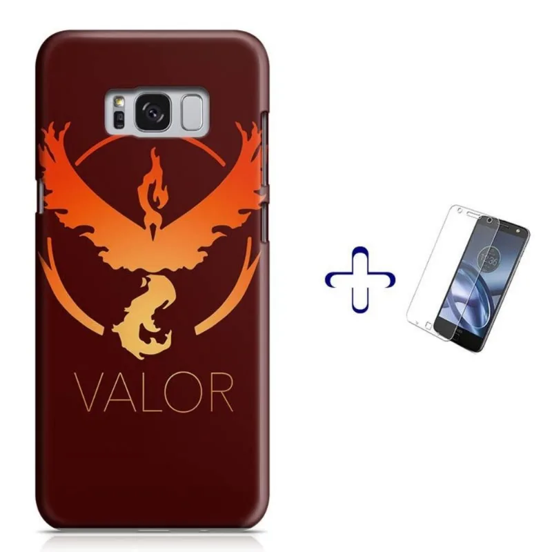 Kit Capa Galaxy S8 Pokemon Team Valor+Pel.Vidro (BD01)