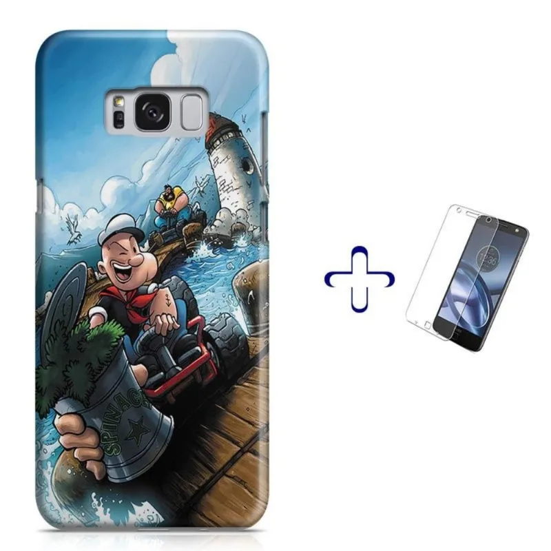 Kit Capa Galaxy S8 Popeye+Pel.Vidro (BD01)