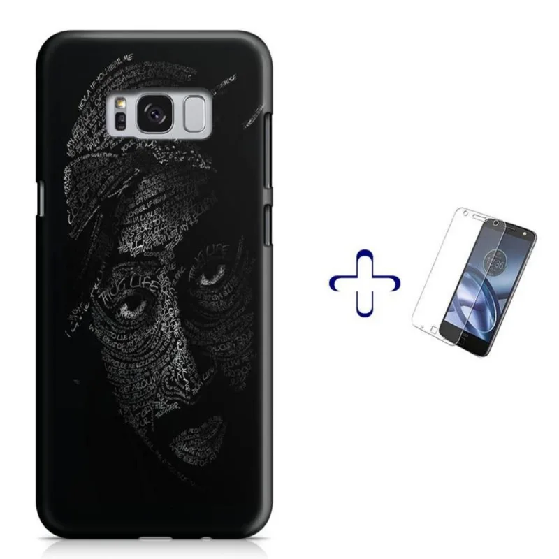 Kit Capa Galaxy S8 Tupac+Pel.Vidro (BD01)
