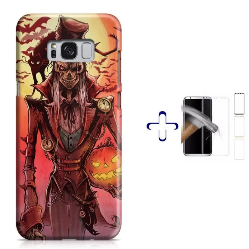 Kit Capa Galaxy S8+ Halloween+Pel.Vidro (BD02)
