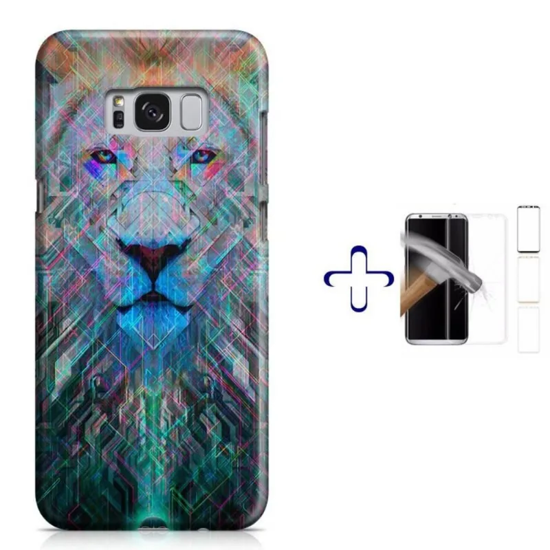 Kit Capa Galaxy S8+ Leão+Pel.Vidro (BD02)