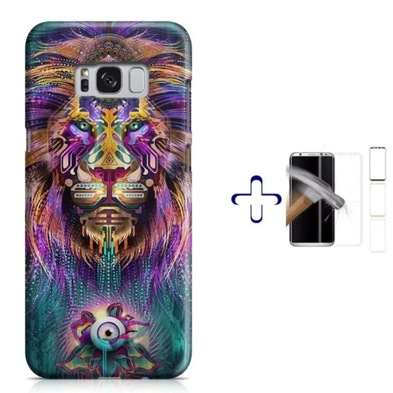 Kit Capa Galaxy S8+ Leão+Pel.Vidro (BD01)