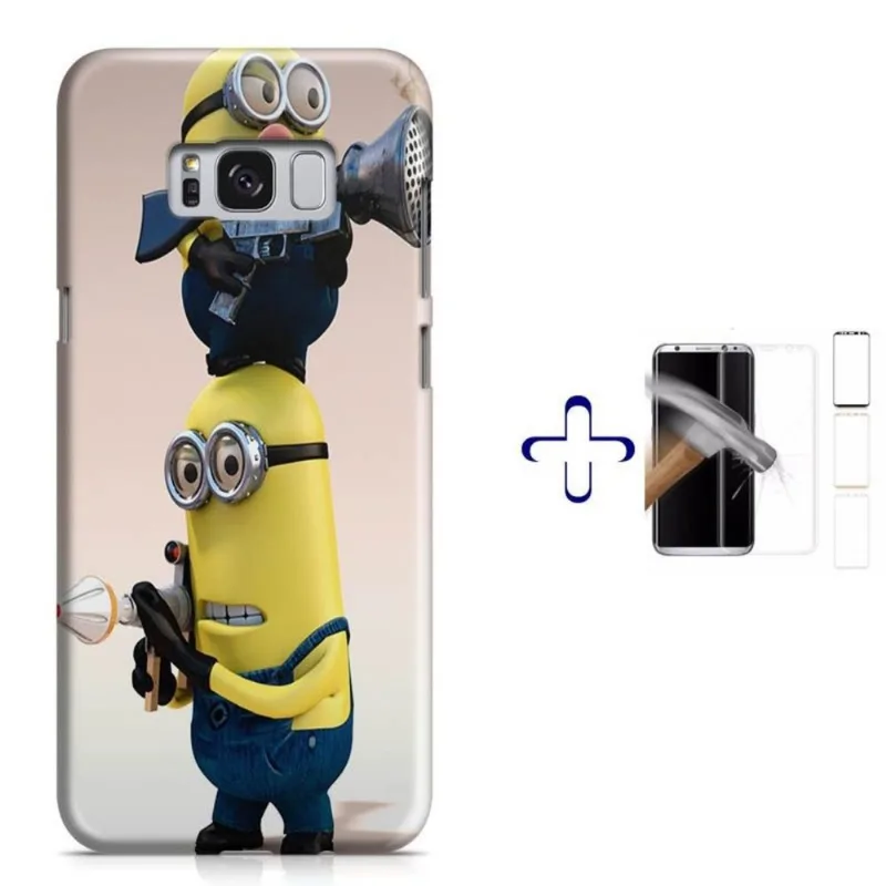 Kit Capa Galaxy S8+ Minion+Pel.Vidro (BD01)