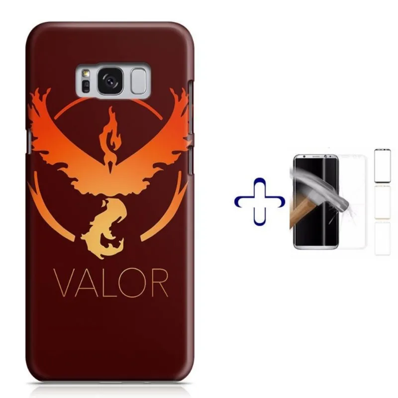 Kit Capa Galaxy S8+ Pokemon Team Valor+Pel.Vidro (BD01)