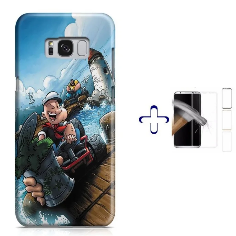 Kit Capa Galaxy S8+ Popeye+Pel.Vidro (BD01)