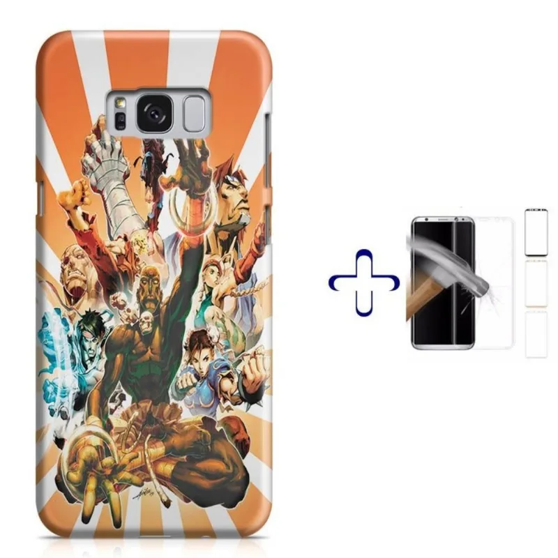 Kit Capa Galaxy S8+ Street Fighter+Pel.Vidro (BD01)