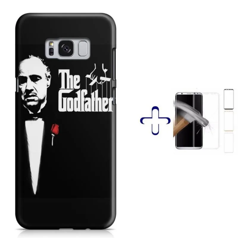 Kit Capa Galaxy S8+O poderoso chefão+Pel.Vidro (BD01)
