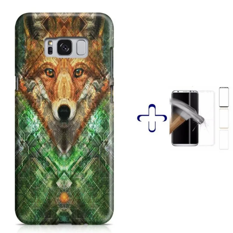 Kit Capa Galaxy S8+ Wolf Lobo+Pel.Vidro (BD01)