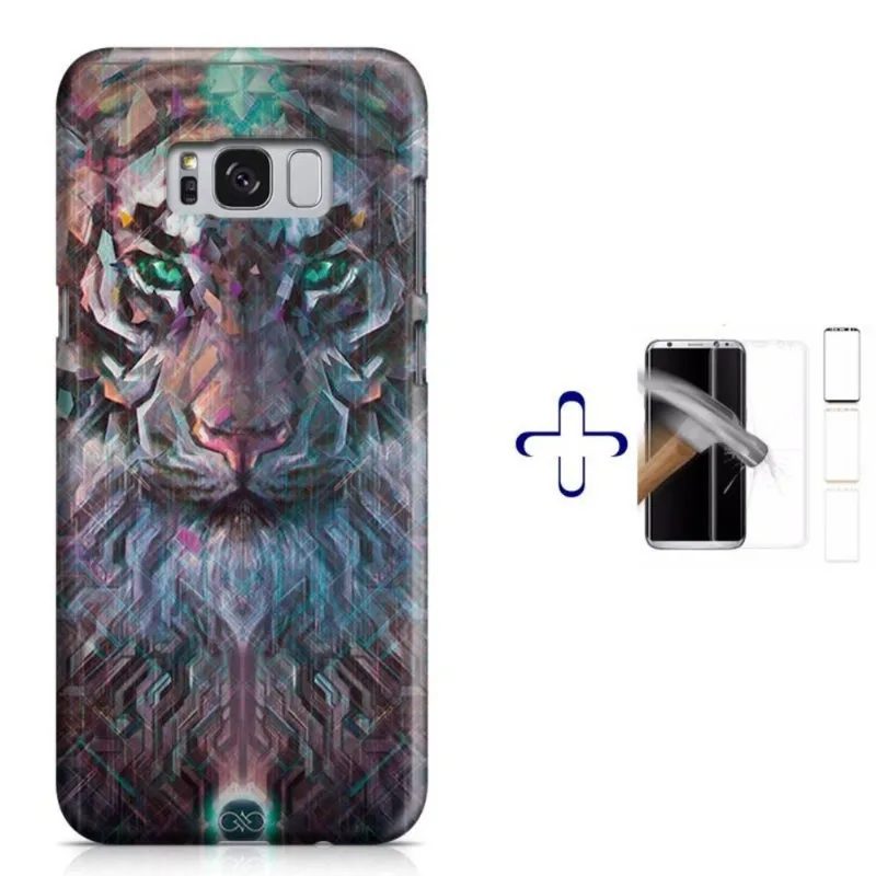 Kit Capa Galaxy S8+ Wolf Lobo+Pel.Vidro (BD02)