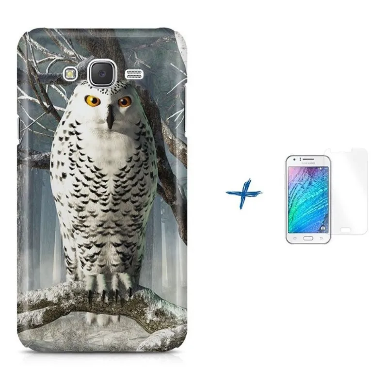 Kit Capa J7 (J700) Coruja +Pel.Vidr(BD02)