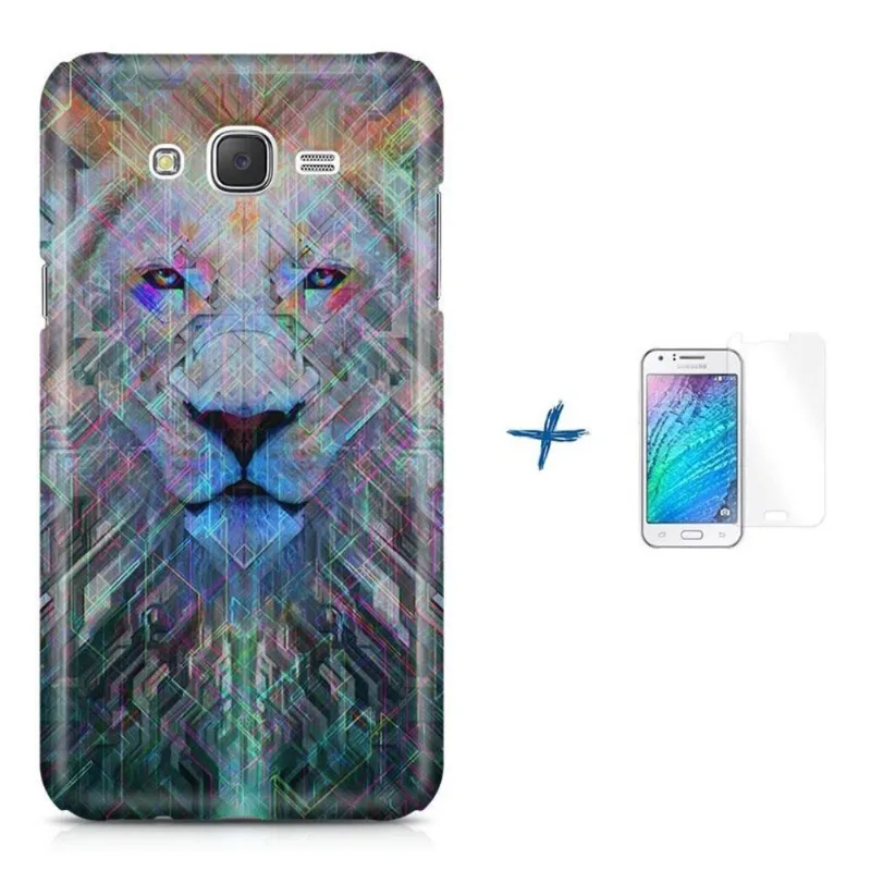 Kit Capa J7 (J700) Lion +Pel.VidrBD1