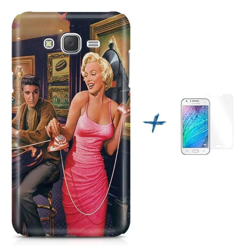 Kit Capa J7 (J700) Marilyn Monroe +Pel.VidrBD1
